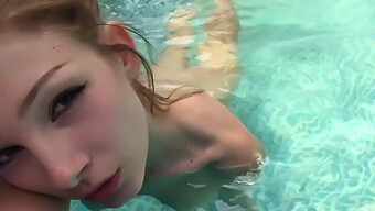 Girl Masturbating In The Pool: A Hot Video