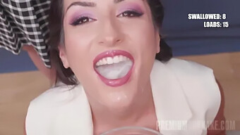 Grouped Together, Annie Reis Swallows 107 Mouthfuls Of Cum