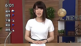 Japanese Anchorwoman'S Intimate Moment