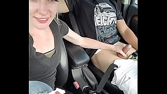 Cumming In Public While Giving A Roadhead Blowjob