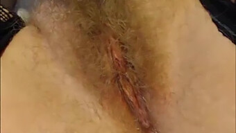 Close-Up View Of A Blonde'S Hairy Pussy