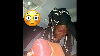 Ebony Beauty Gets A Huge Cumshot In Car