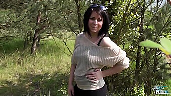 Busty Teen'S First Public Titty Fuck In The Field