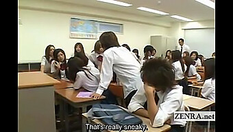 Japanese Schoolgirl Strip Teased By Her Peers