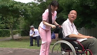 Japanese Care Taker In Public With Weird Fetish