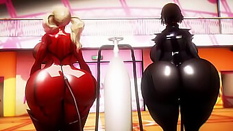 Watch Ann And Makoto'S Hourglass Inflation In 3d